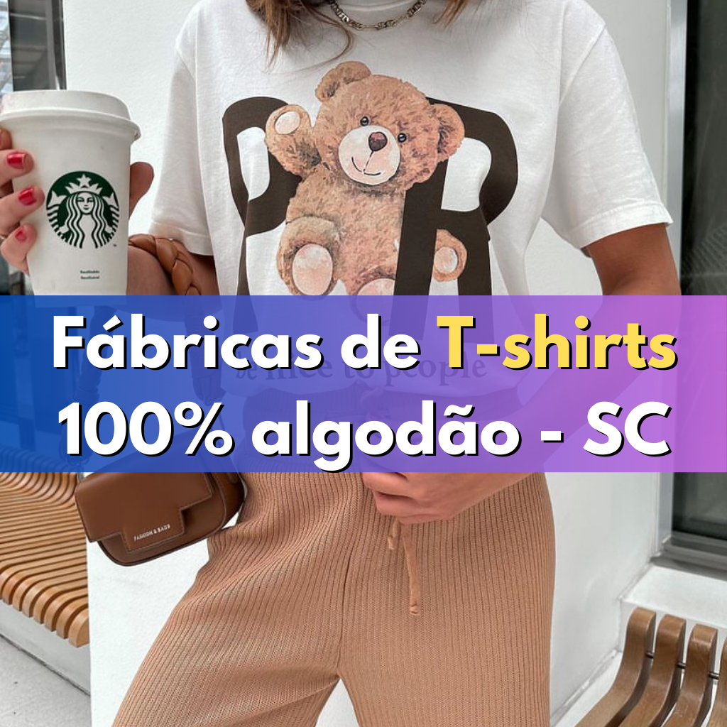 Fábrica de t-shirt 100% algodão atacado de Santa Catarina (Brusque).